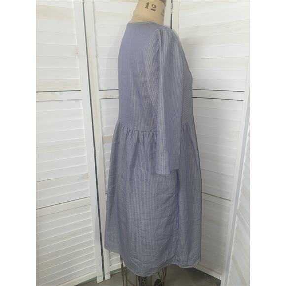 Hidden Alley Cottagecore Babydoll Knee Length Dress 3/4 Sleeve Women’s Sz Large - Picture 5 of 9